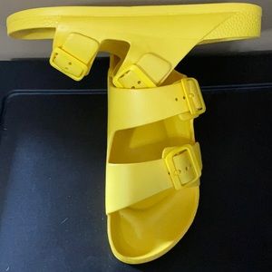 Yellow Strap Sandals-Size 9